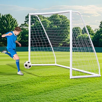 HomGarden Portable Soccer Goal for Backyard,12x6 / 10x6.5 / 8x5ft /6x4 Full Size Soccer Goals for Kids Adults Soccer Net Backyard Soccer Goals - size: 10×6.5 ft