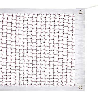 Outdoor Replacement Badminton Net, Indoor Standard Regulation Badminton Court Netting Only, for Backyard Beach Garden, 20 FT x 2.5 FT, Red Polypropylene with White Borders