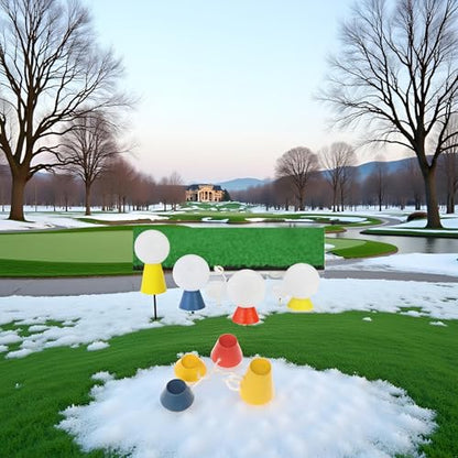 1 Set Winter Golf Tees,Rubber Golf Tees with 4 Different Heights for Frosty Days Hard Ground Home Driving Range Mat Training Practice Kits,Prevent Loss Golf Ball Holder,Golf Accessory