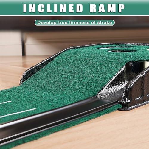 CHAMPKEY Golf Putting Green Indoor - Advanced Guides Golf Putting Mat - Enhance Putting Accuracy and Challenge - style: Hazard Putting Mat