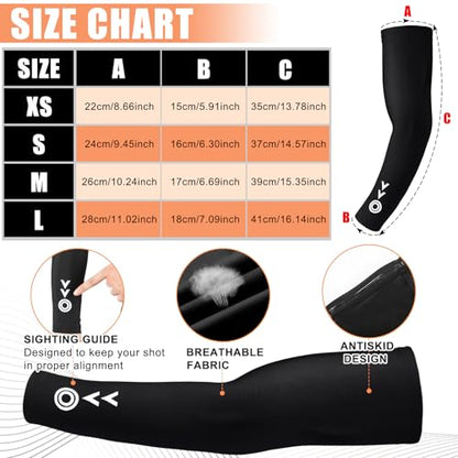 Basketball Shooting Trainer Kit Basketball Training Sleeve with Off-Hand Trainer Shooting Aid Accessories Improves Arm Strength Shot Alignment for Beginners Athletes Youth Adult