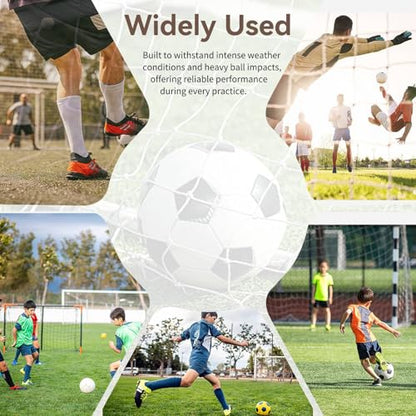 Soccer Net, Soccer Goal Replacement Net for 24x8ft, 12x6ft, 8x6ft and 6x4ft, Football Goal Post Netting, Adults and Youth Soccers Practice 5 Size Ball - size: 6X4FT