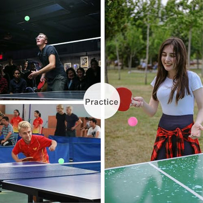 High Bounce & Durable ABS Mat Colored 3 Star Ping Pong Balls 4 Trainning,Party Games,Pet Cats Toys - style: pack of 12 - multicolour