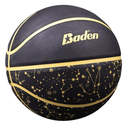 Baden | Legend Court Canvas | Creative Design Outdoor Rubber Game Basketball | Youth & Adult Size 5,6,7 - color: Shining Star, size: Size 5 (27.5")