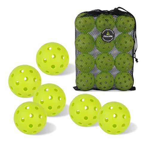Pickleball Balls 6 Pack | 12 Pack- 40 Holes Outdoor Pickleball with Bag, Perfectly Balanced, High Bounce, Crack-Resistance，USAPA Standard - Multiple Colors - color: Green, size: 12 pcs