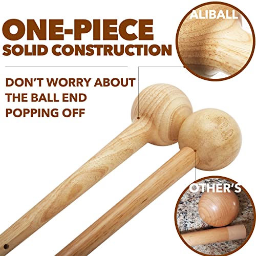 AliBall Baseball Glove Mallet - Quick Create Ball Shaped Pocket for Softball Glove - One Piece Solid Construction for Breaking in Glove - color: Natural colour