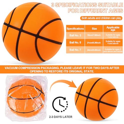 TXP Silent Basketball, 2025 Silent Foam Basketball, Quiet Indoor Training Foam Ball, Indoor, Quiet Bounce Basketballs No Noise No Sound Basketballs - size: 21