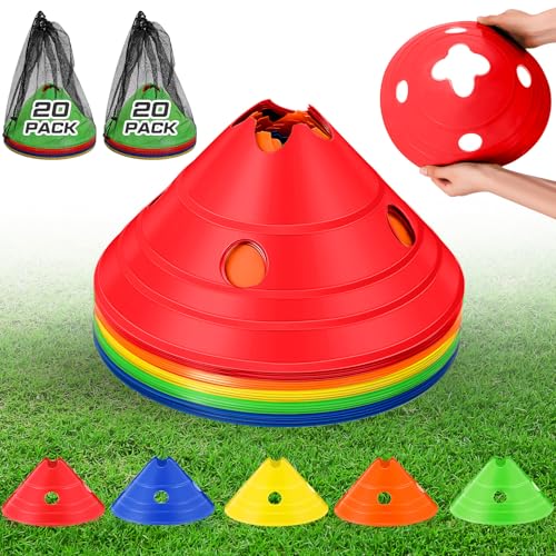 Jumbo Disc Cones Jumbo Soccer Cones with Mesh Bag Giant Large Agility for Soccer Training Adult Sports