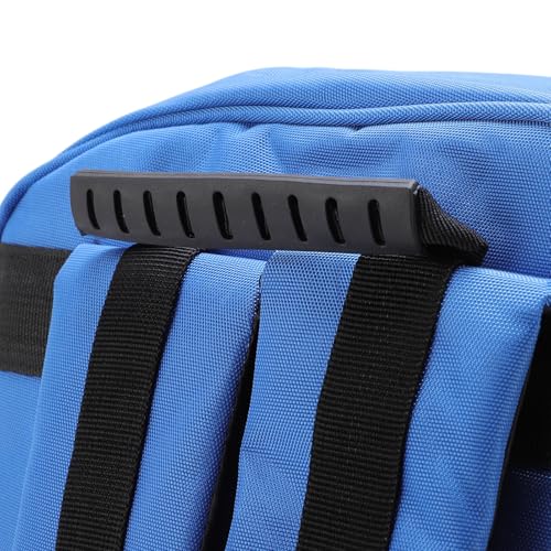 Zunate Large Capacity Sports Backpack, Oxford Cloth Tool Bag with Mesh Pockets for Basketball and Football, Insulated Side Pockets, Red - color: Blue