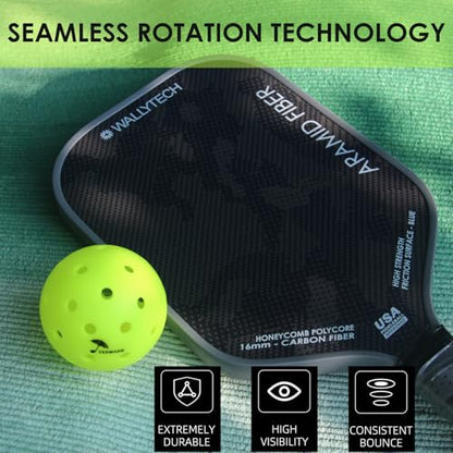 Pickleball Balls – High Visibility Neon Yellow Pickleballs for Outdoor Play, Durable Construction, Consistent Bounce, for Beginners & Competitive Players - color: 3 Pack