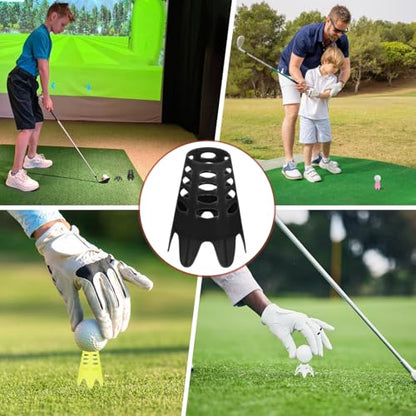 Golf Simulator Tees - Plastic Golf Tees Use for Home & Outdoor & Indoor Driving Range & Winter Turf - Pack of Mat Tees