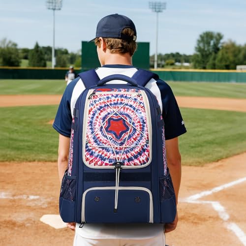KAVIGOR Baseball Bag for Youth | Softball Backpack 50L Large Capacity with Shoe Compartment and 4 Bat Holders | Nova Flare Series