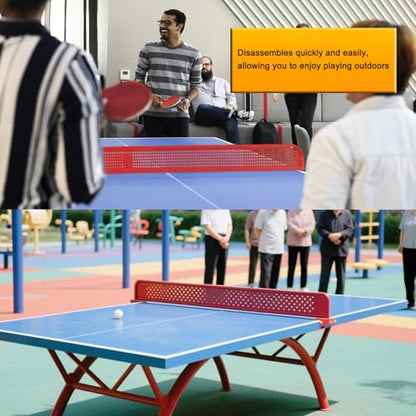 Table Tennis Net, Outdoor Indoor Ping Pong Net Metal Frame, Replacement Compact Training Countertop Separator for Home Game Practice, 60.3" Length