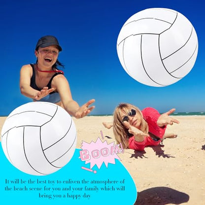 16 Pack 12 Inch Inflatable Volleyball Ball Blow Up Sport Beach Ball Sport Volleyball Swimming for Summer Parties Games Outdoor Toys