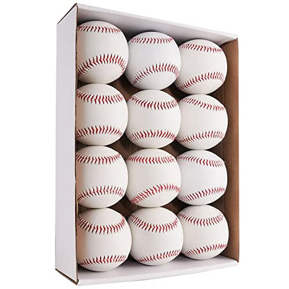 12 Pack 9 inch Sports Practice Autograph Baseballs for Adult/Youth Training Baseballs Bulk for Pitching, Throwing, Signature, Collection