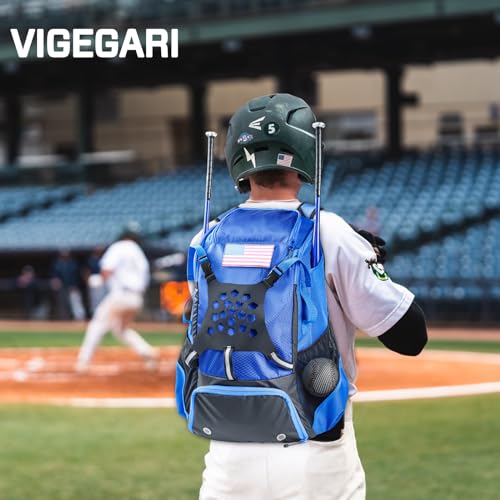 Baseball Backpack for Youth, Boys, Adults - Bat and Softball Equipment Bag With Glove Holder, Helmet, Shoes Compartment - T-Ball Accessories and Baseball Gifts