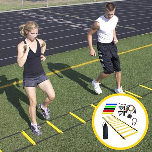 Speed Training Practice Poles - Adjustable Soccer Practice Poles, Professional Speed Trainings Gear | Foldable Sports Agility Set, Multi Sport Training Poles for Athletes, Kids, Adults - color: Set 4