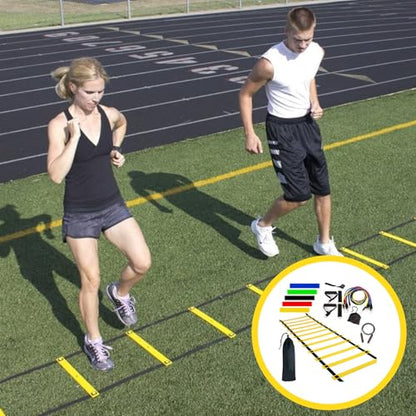 Speed Training Practice Poles - Adjustable Soccer Practice Poles, Professional Speed Trainings Gear | Foldable Sports Agility Set, Multi Sport Training Poles for Athletes, Kids, Adults - color: Set 4