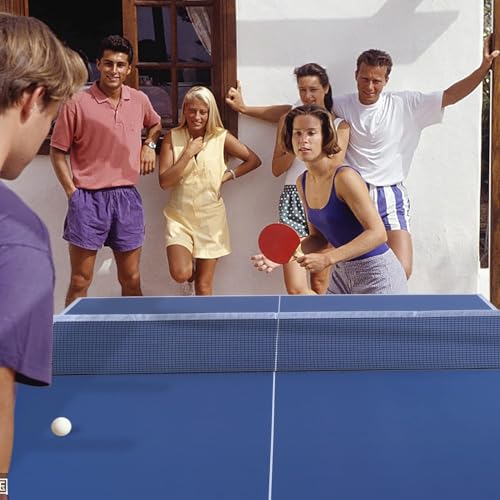 7FT Foldable Ping Pong Table with Playback Mode for Solo & 2-Player Games - Indoor Tennis Table Set Includes Net, 2 Paddles & 2 Balls for Professional Practice Training for Adults/Teens