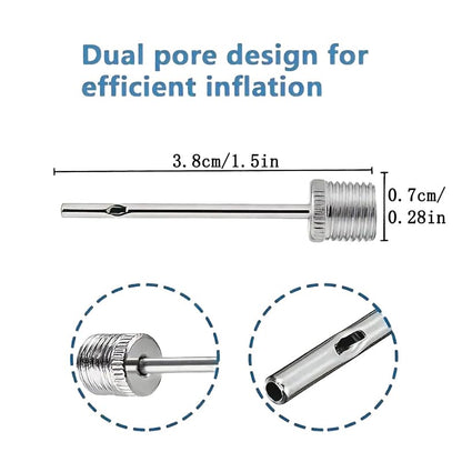 Sports Ball Pump Inflator with 5 Needles (Pin), Dual Action Hand Held Portable Air Pump with pins to Inflate Soccer Ball, Football, Volleyball, Rugby, Netball & Basketball - color: 20psc