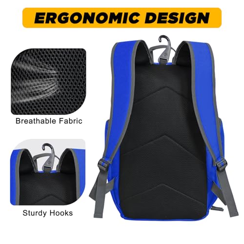 Goloni Basketball Backpack,Large Sports Bag with Ball Compartment & Shoe Compartment, Best for Basketball, Soccer - color: Blue