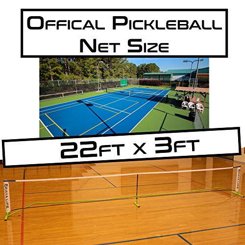 Portable Pickleball Net & Badminton Net 2 in 1-22ft Width Standard Net Size- Indoor & Outdoor Multi-Sport Net – Weatherproof, Durable, Easy Assembly