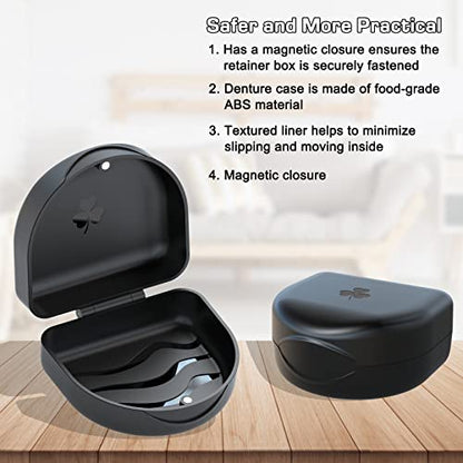 Orthodontic Mouthguard Case Dental Retainer Case-Black - color: Black