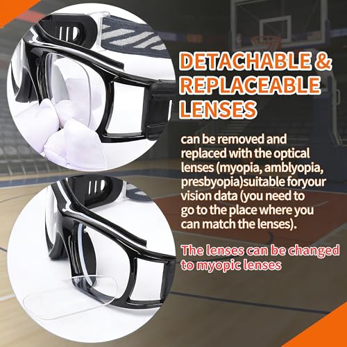 SooGree Sport Glasses for Men Women Basketball Football Sport Goggles Anti Fog Shock Collision Wearable Glasses
