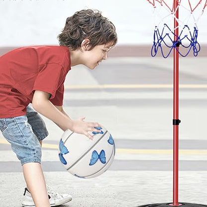 Outdoor Basketball - High Elasticity Indoor Outdoor Basketball, Portable Lightweight Sport Equipment Accessories for Competition Travel Home Beach Court Playground Training Exercise Fun for Kids Teens