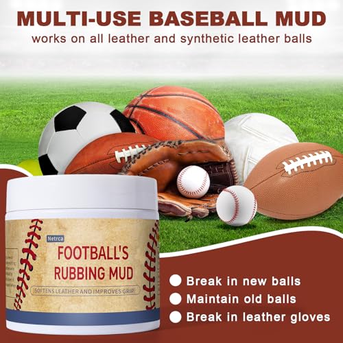 Football Mud for Enhanced Grip & Darkening Leather, Reduces Shine on New Balls, Football Rubbing Mud Original Formula for Leather & Synthetic Game Balls