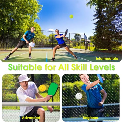 6/20/40 PCS Mini Pickleballs (Diameter 42mm) Soft Eva Anti-Crack Hollow Quiet Training Pickle Balls Great for Pickleball Drills Green