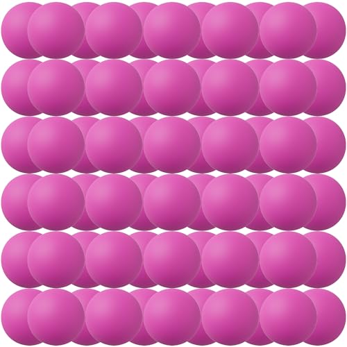 40MM Ping Pong Balls, 50 or 80 Pack Assorted Colored Plastic Balls for Beer Pong, Arts and Craft - color: 80pcs-Purple