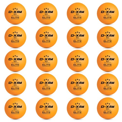 D-Xam Ping Pong Balls, 3 Star Orange or White Table Tennis Balls, Professional Premium Abs 50, 20 Pack Ping Pong Ball for Indoor & Outdoor - color: Orange, size: 20 Pack