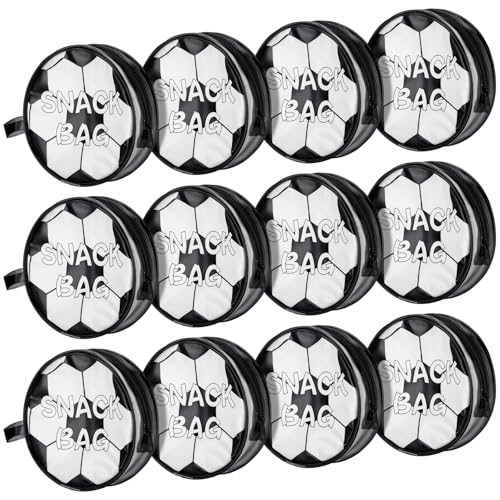 Reginary 12 Pcs Soccer Snack Bags for Team Gifts Soccer Goodie Clear Treat Candy Pouch Bags PVC Waterproof with Zipper Party Favors for Team Birthday Gifts Sport Supplies - style: Soccer Snack Bag