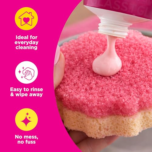 The Pink Stuff The Miracle Squeezable Cleaning Paste 300g Easy to Rinse Multi Purpose Cleaner for Kitchen Bathroom Cooktops Tiles Sinks Showers and More - style: Squeezable Cleaning Paste