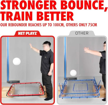 Soccer Rebounder Rebound Net, Kick-Back 3X3FT | Football Training Gifts, Aids & Equipment for All Ages, Portable, 6 Adjustable Angles