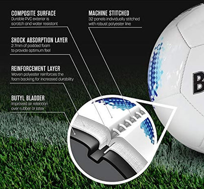 Biggz (Pack of 50) Premium Digital Soccer Balls with Hand Pump