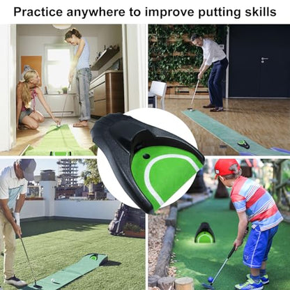 Putting Machine with Ball Return, Golf Putting Cup Golf Training Aid for Indoor & Outdoor Garden Backyard Use