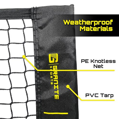 Mini Pickleball Net 4 ft. Pickleball Dink Training Rebounder Net, Fully Adjustable and Regulation Height, Quick Set Up Design, Lightweight and Durable, Weatherproof