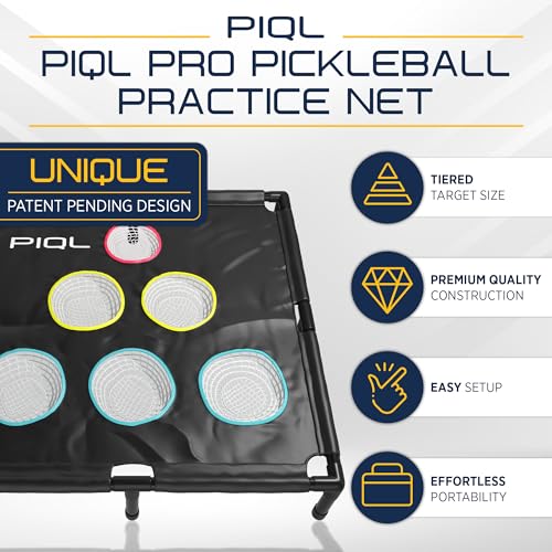 Pro Pickleball Target Net - Pickle Ball Training Aid and Social Games Pickle Ball Practice Equipment, Target System, Dink Pad Practice, Drive and Drop Shot Trainer, Pickleball Gift