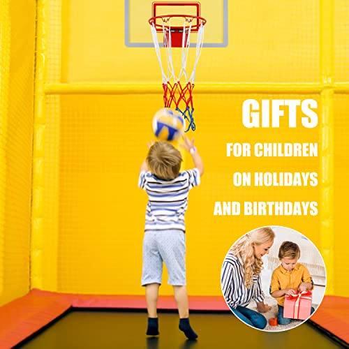 2 Pack 8 Loop Mini Basketball Net Replacement,Heavy-Duty Nylon Little Small Basketball Net with Vibrant Color,All Weather Anti Whip for Indoor Door/Room Walls 8"-10.25" Hoop