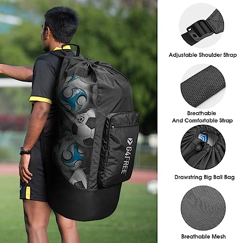 G4Free Extra Large Mesh Ball Carry Bag for Soccer, Basketball, Football, Volleyball, Swim