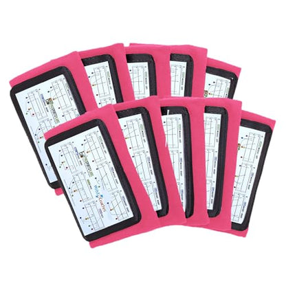 Football Play Wristbands - Youth Quarterback Gear - Wristband Playbook for Football and Softball Signs - color: Pink