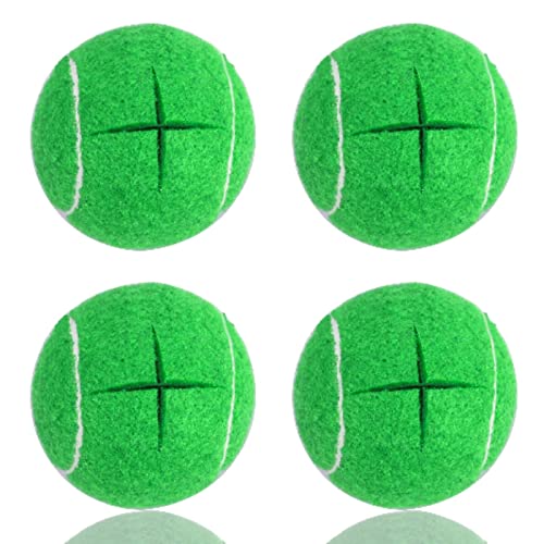 Premium Precut Tennis Balls Walkers 4 Pcs Balls with Precut Opening for Easy Installation,Walker Accessories for Seniors Fit Most Walkers,for Furniture Legs and Floor Protection - color: Green