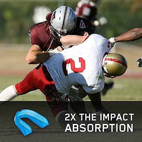 Game On Mouthguards - Only ADA Accepted Strapped Sports Mouth Guard for Football, Basketball, Lacrosse, Hockey - Superior Protection, Comfortable Fit (Braces Mouthguard)
