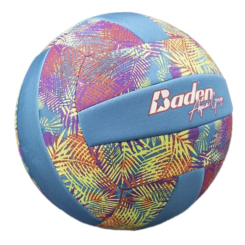 Baden Aquagrip Soft Neoprene Cover Swimming Pool Ball - color: Tropical Colors, size: Official Size 5, style: Volleyball