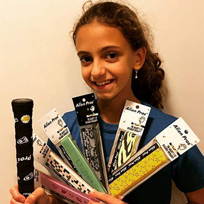 ALIEN PROS Tennis Racket Grip Tape – Tac Moisture Feel Tennis Grip – Tennis Overgrip Grip Tape Tennis Racket – Wrap Your Racquet for High Performance - style: 6 Pack Criss Cross