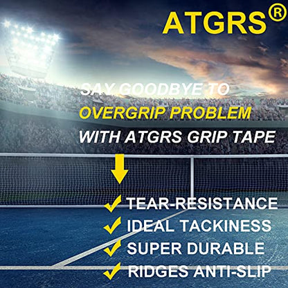 Tennis Grip Tacky Tennis Racket Grip Tape Absorbent Anti-Slip Tennis Overgrip for Tennis Badminton Pickleball Racquet Handle Grip with Damping Ridges Overgrips (Royal Blue)