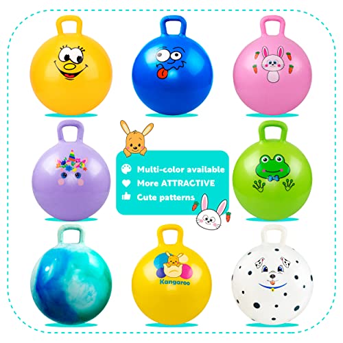 Hopper Ball, Clouds Hopping Toys for Kids, 20 Inch Bouncy Ball with Handle, Inflatable Bouncing Hoppity Hop Toys for Boys and Girls Gifts