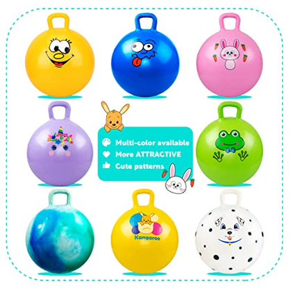 Hopper Ball, Clouds Hopping Toys for Kids, 20 Inch Bouncy Ball with Handle, Inflatable Bouncing Hoppity Hop Toys for Boys and Girls Gifts